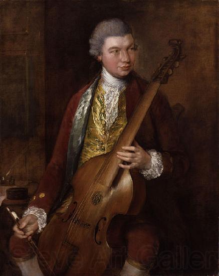 Thomas Gainsborough Portrait of Carl Friedrich Abel Norge oil painting art